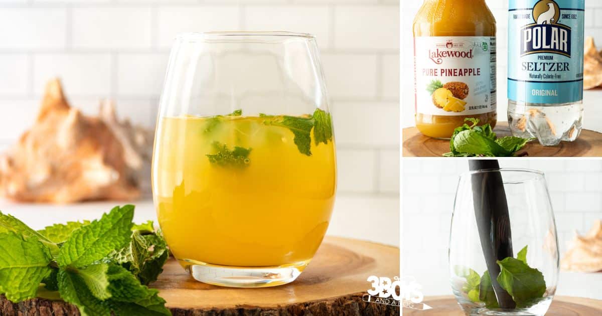 Pineapple Mint Spritzer Mocktail Recipe