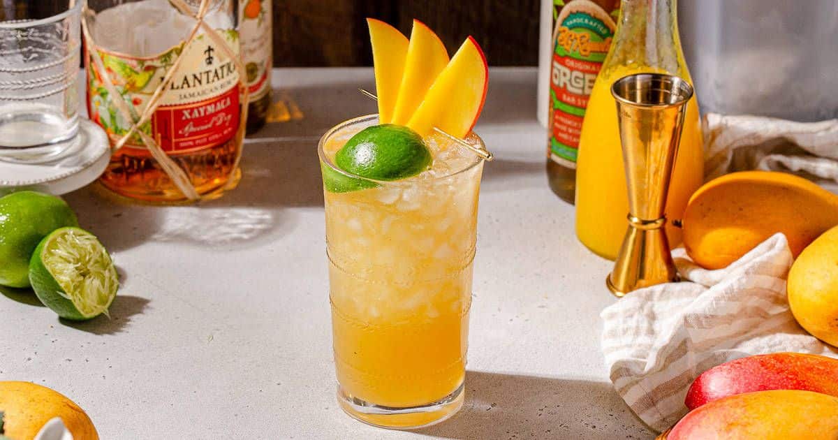 Mango Mai Tai, a twist on the classic tropical rum cocktail