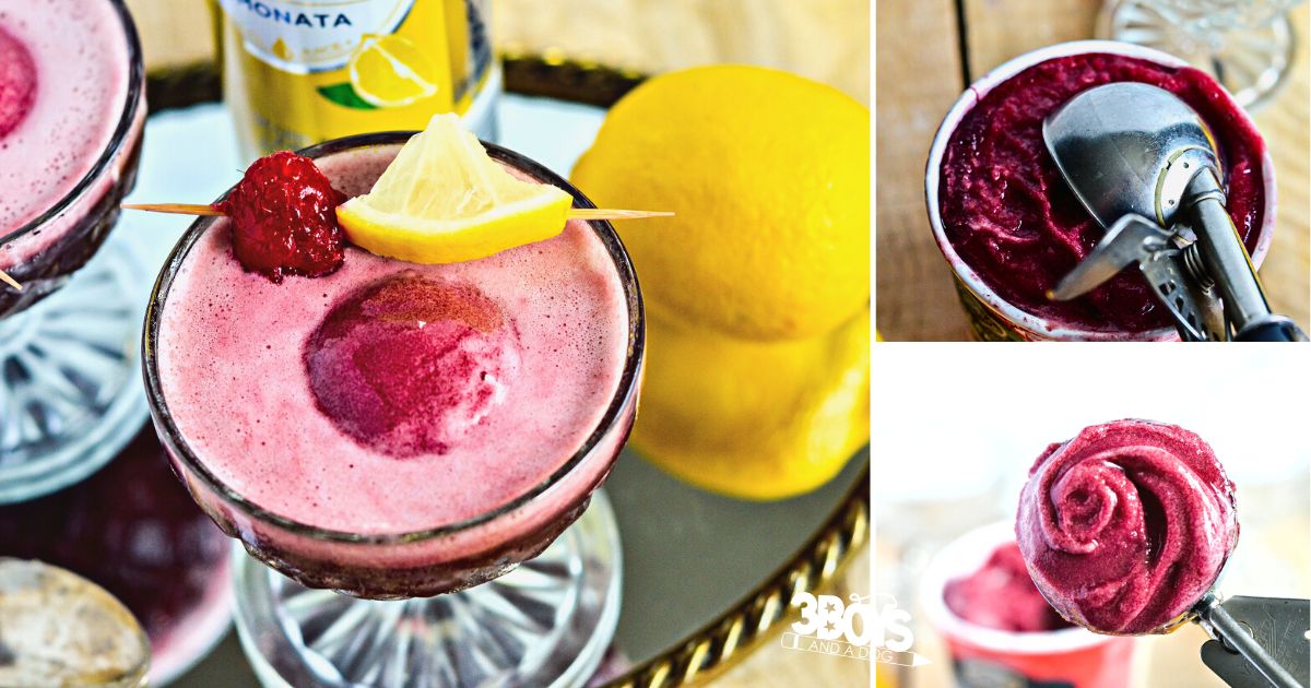 Raspberry Lemon Sorbet Mocktail Recipe