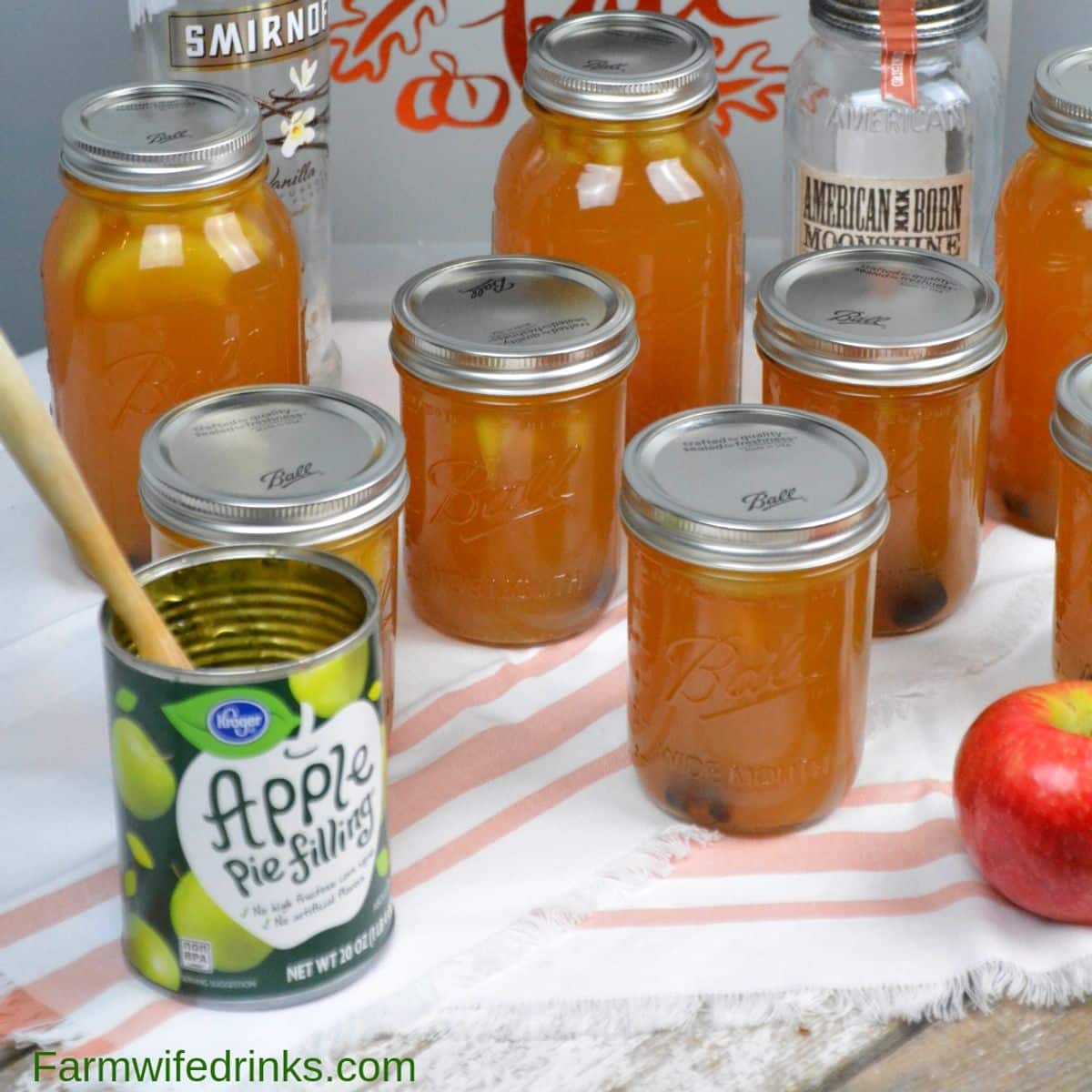 Apple Pie Moonshine with Real Apples