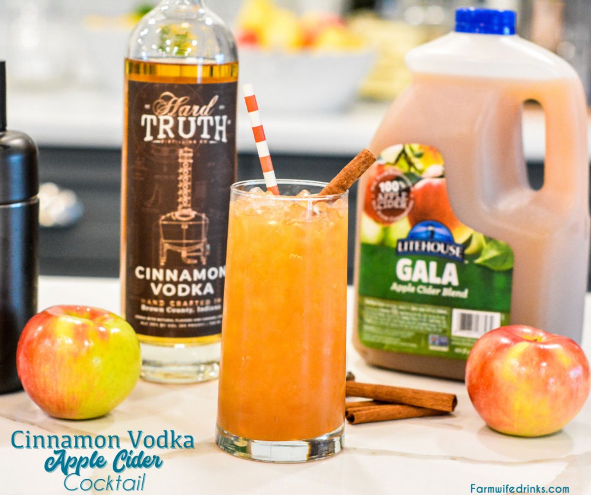 Cinnamon Vodka Apple Cider Cocktail
