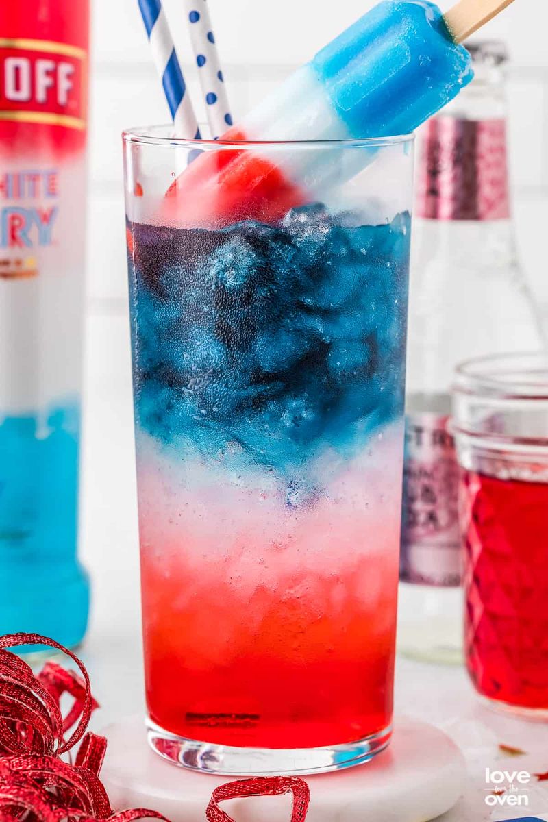 Red, White and Blue Cocktail