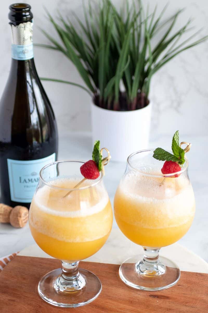 Frozen Peach Bellini (Low Carb, Keto)