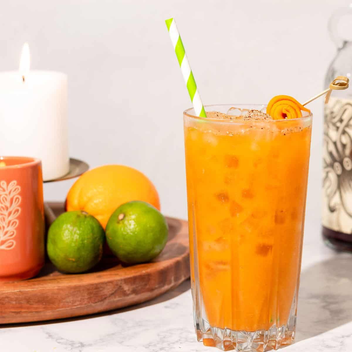Pumpkin Spice Dark and Stormy Fall Rum Cocktail
