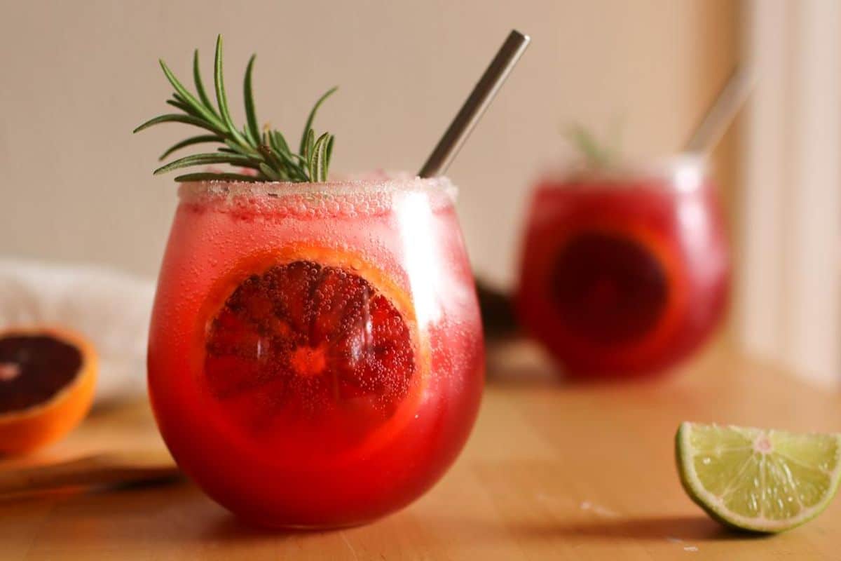 Refreshing Blood Orange Vodka Sparkler Cocktail