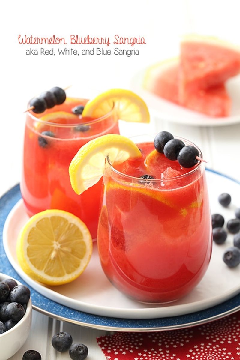 Watermelon Blueberry Sangria