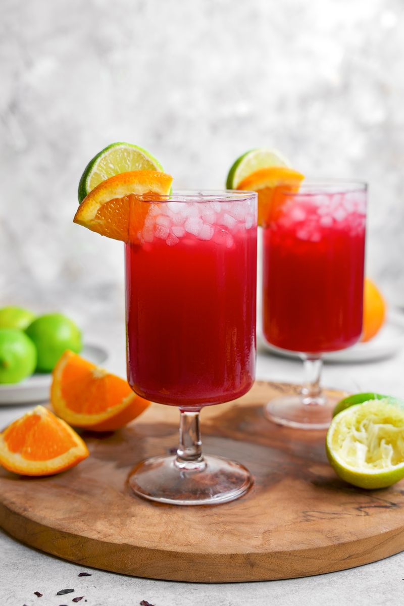 Hibiscus Margarita Mocktail - The All Natural Vegan