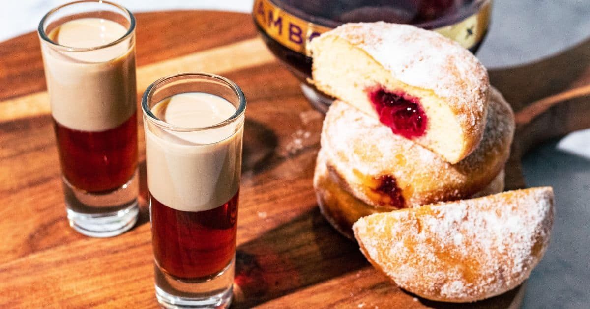 Jelly Donut Shot Recipe with Baileys and Chambord