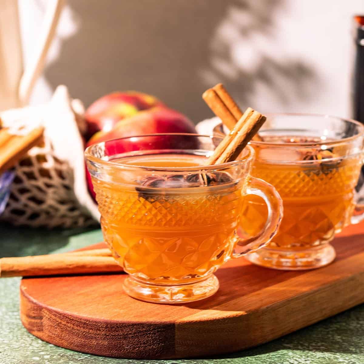 Easy Apple Cider Hot Toddy with Tea (for One or a Crowd) - A Grateful Meal