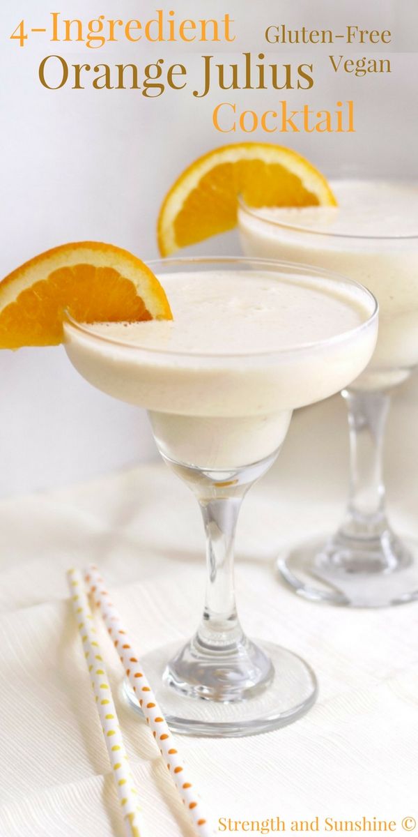 4-Ingredient Orange Julius Cocktail (Gluten-Free, Vegan)