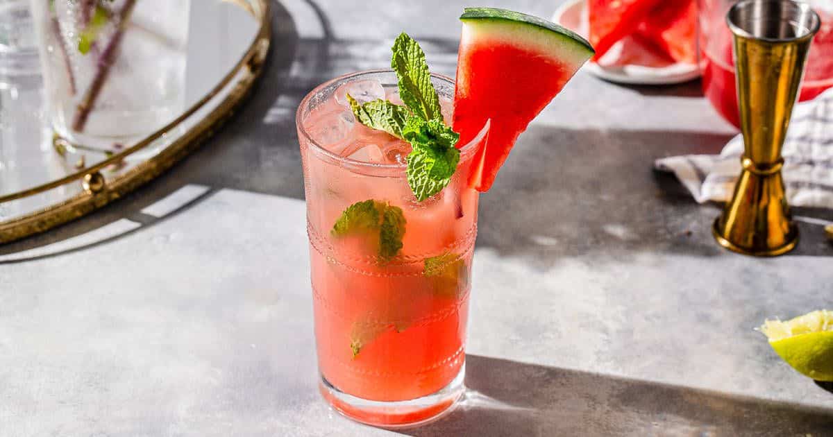 Watermelon Mojito, a perfectly refreshing rum cocktail for summertime