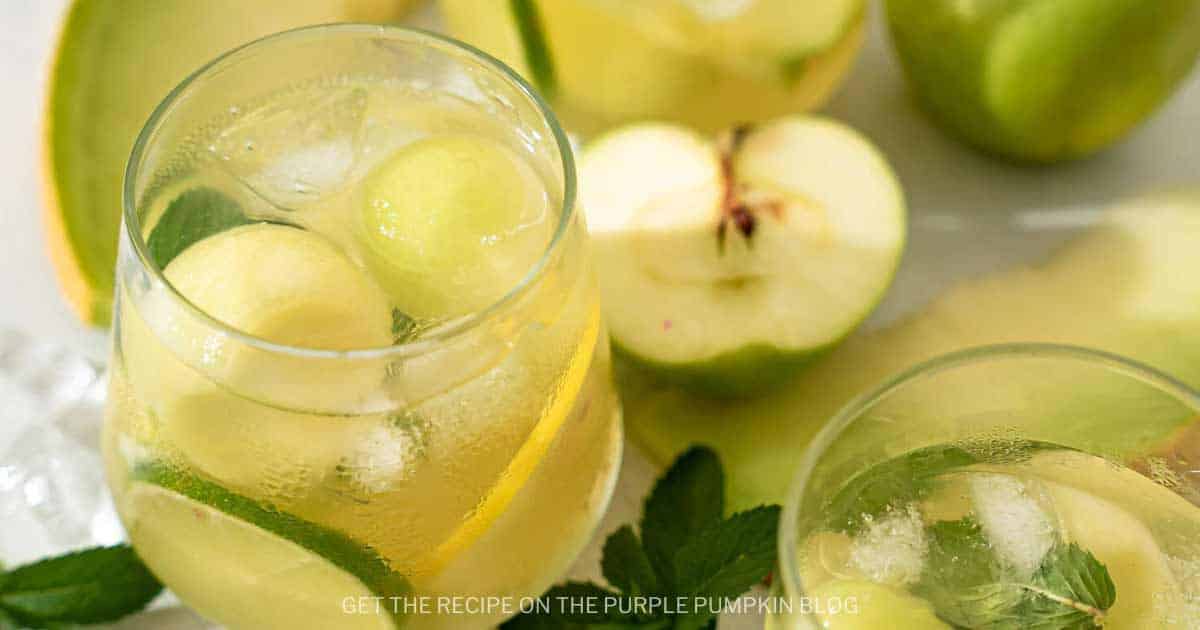 White Wine Melon Apple Sangria - A Sip of Summertime Bliss