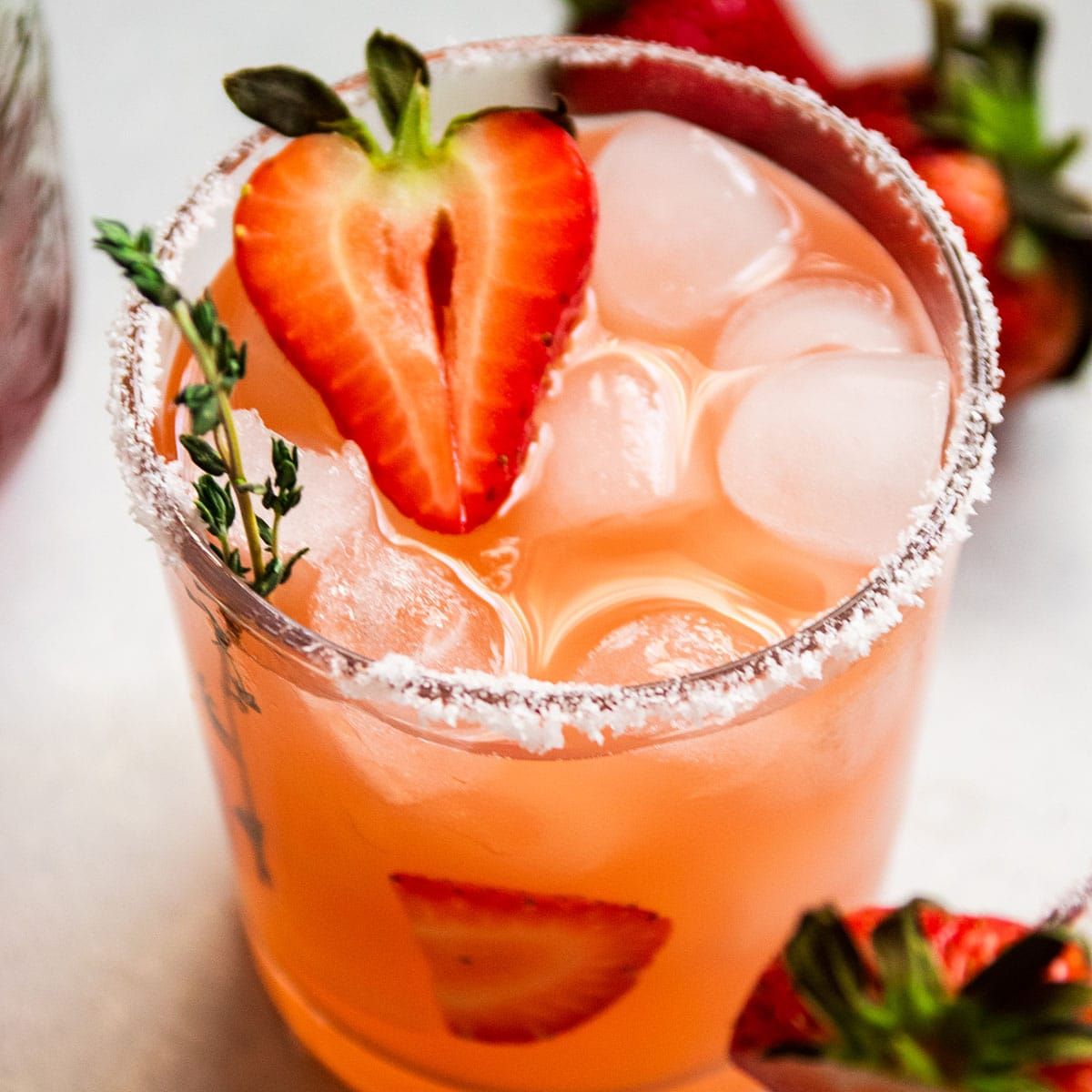 Strawberry Thyme Cocktails