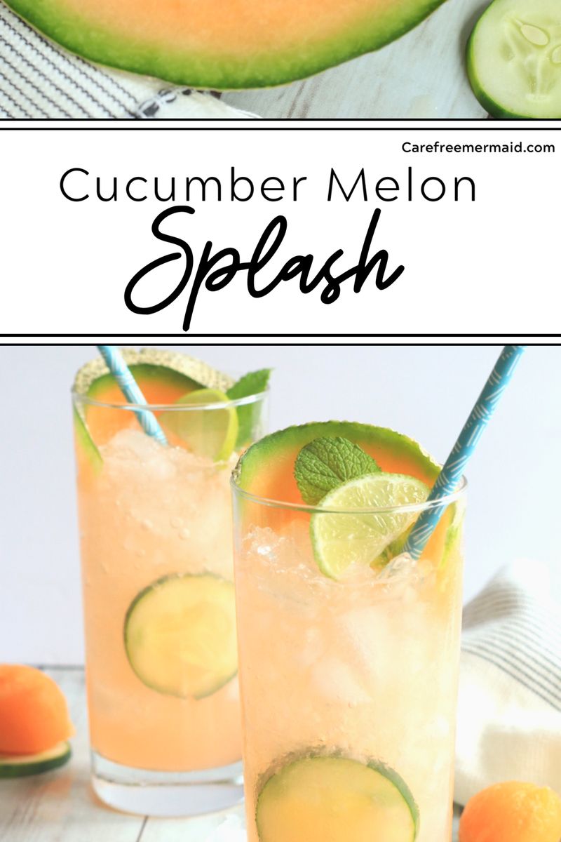 Cucumber Melon Splash Cocktail - Carefree Mermaid