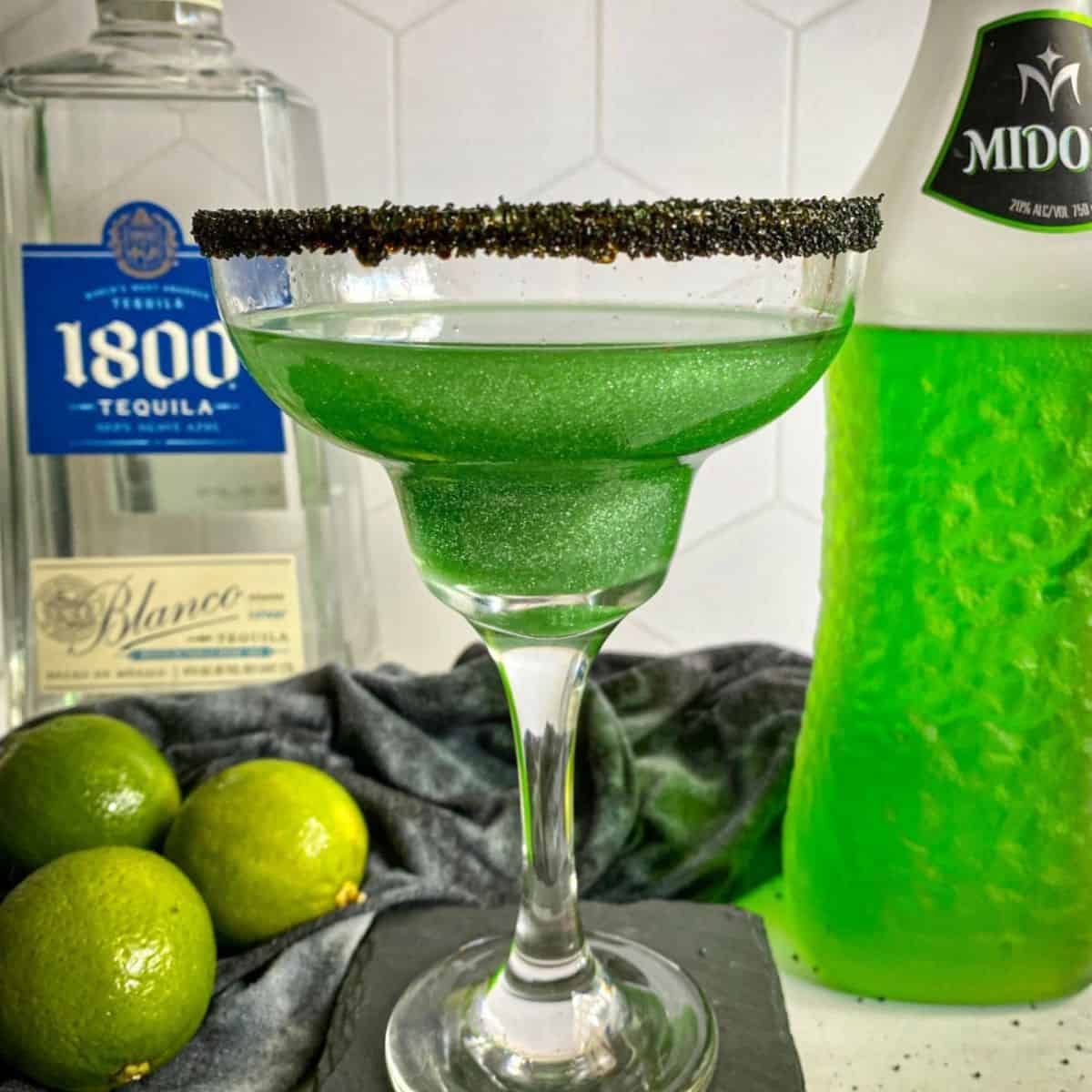 Halloween Margarita (Witches Brew Cocktail) - Happy Honey Kitchen