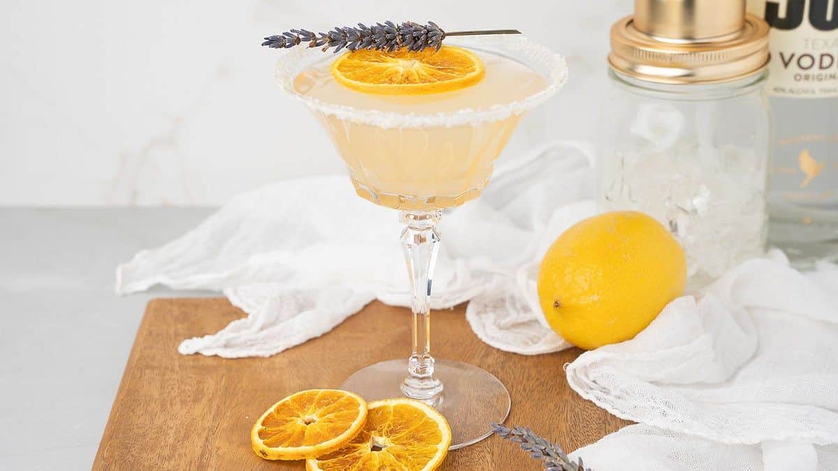 Lavender Lemon Drop Vodka Martini