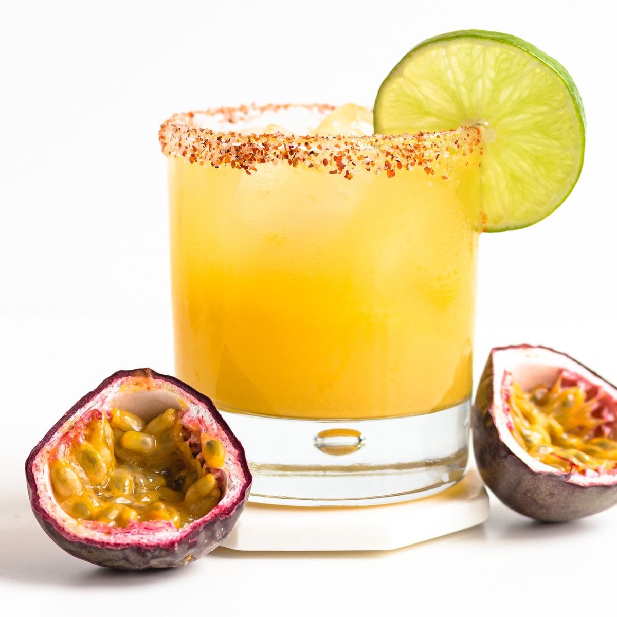 Passion Fruit Margarita Cocktail | Maple + Mango