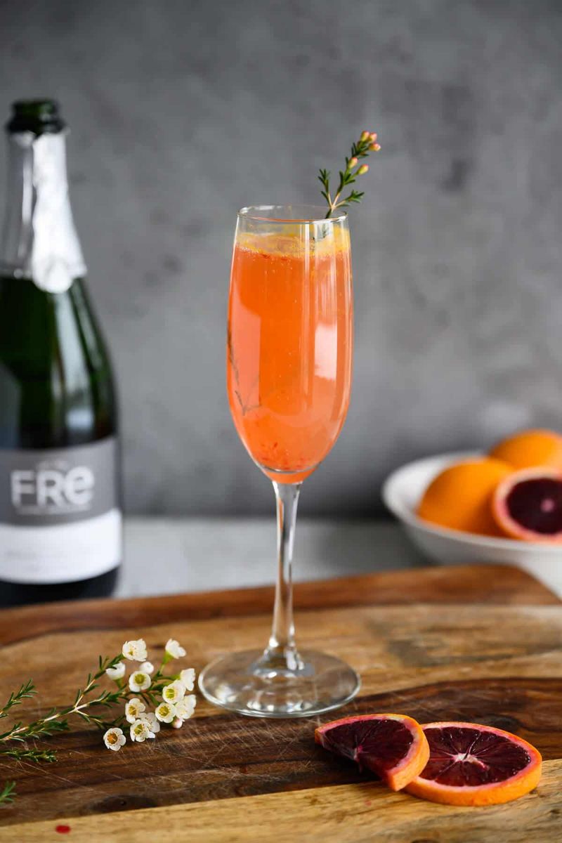 Blood Orange Mimosa Mocktail