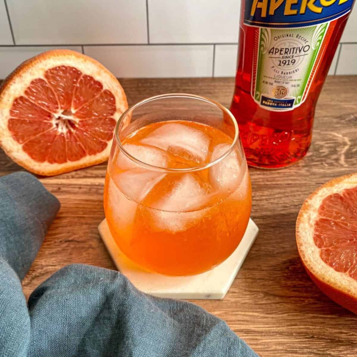 Aperol Gin Cocktail with Grapefruit - Happy Honey Kitchen