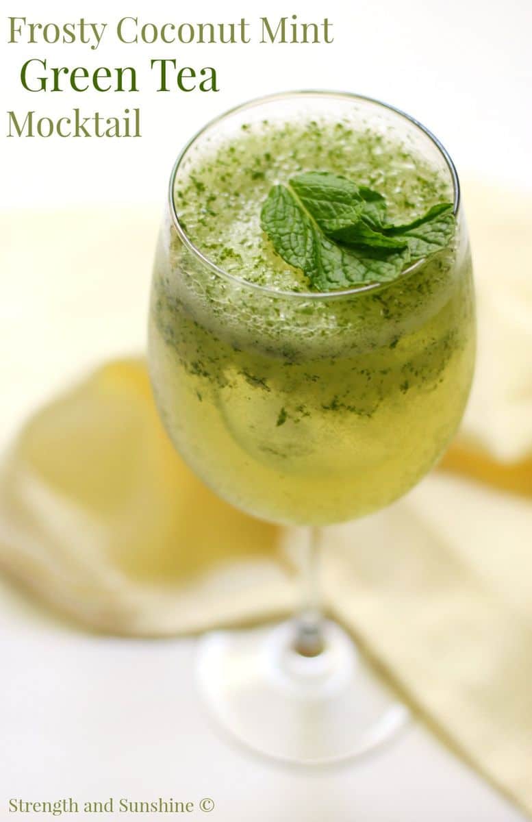 Frosty Coconut Mint Green Tea Mocktail