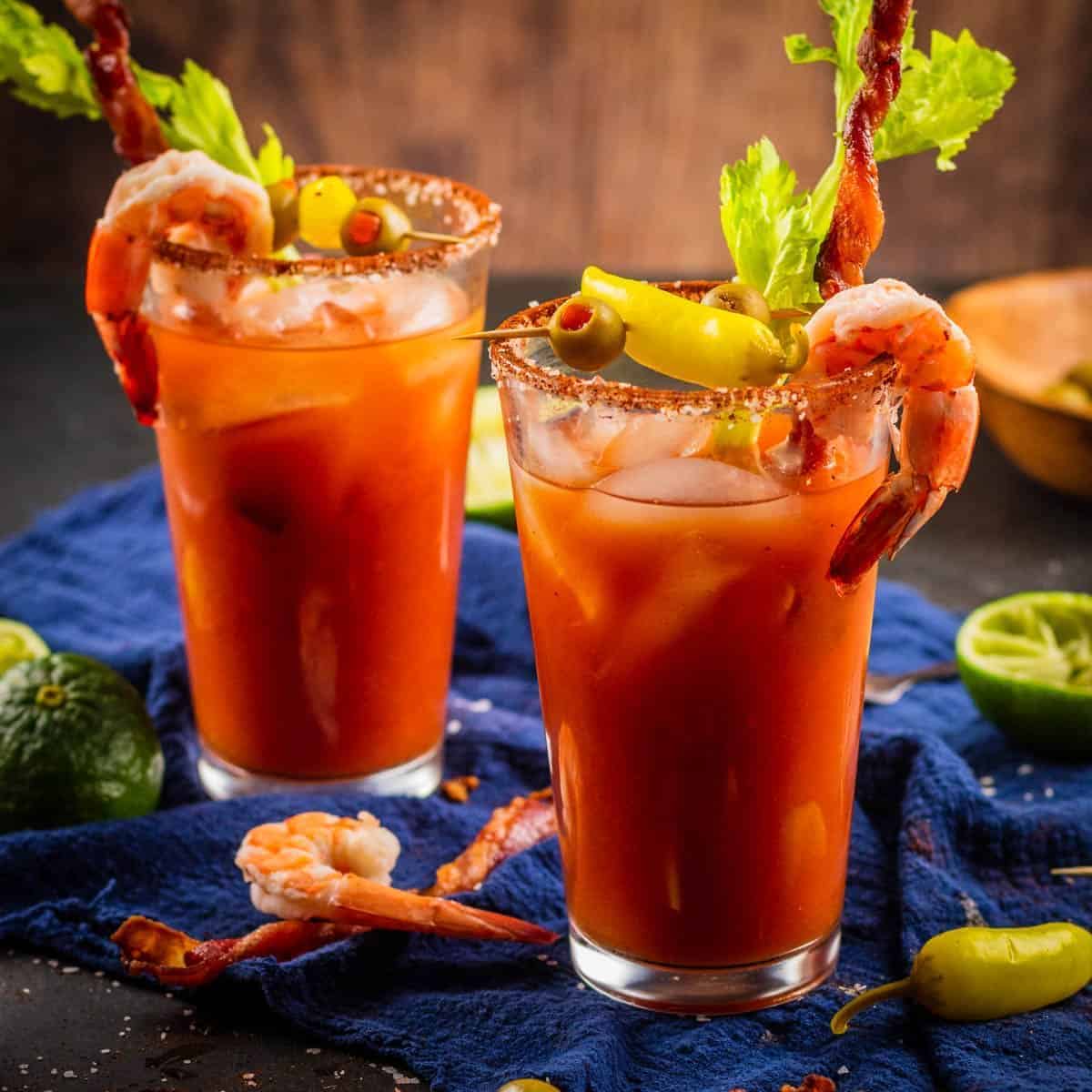 The BEST Spicy Bloody Mary with Bacon - Scarlati Family Kitchen