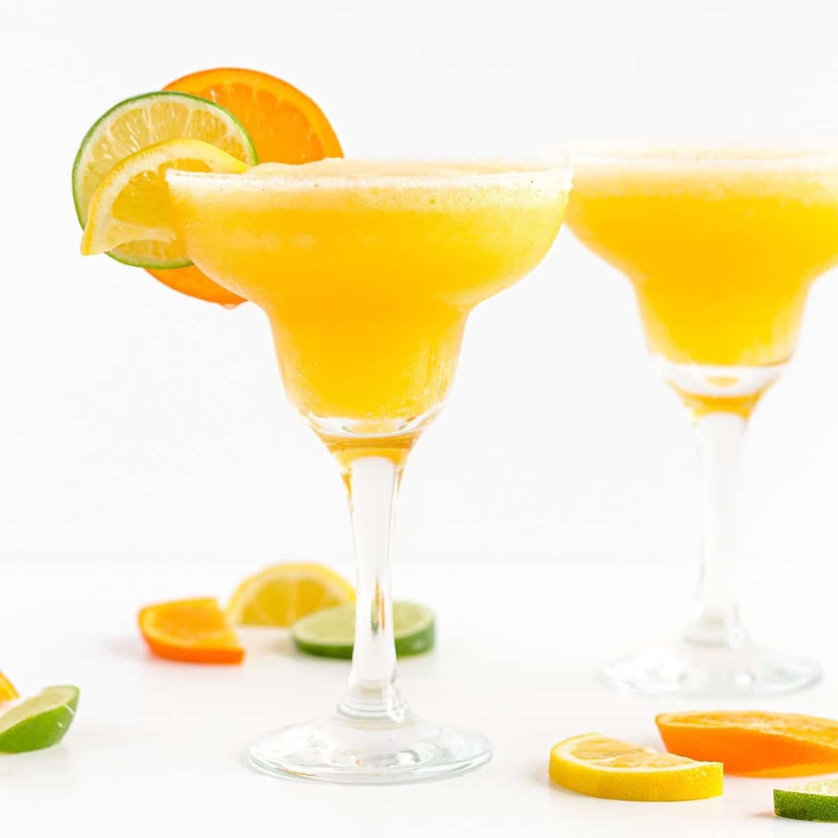 Triple Citrus Frozen Margarita (Blender Margarita Recipe) | Maple + Mango