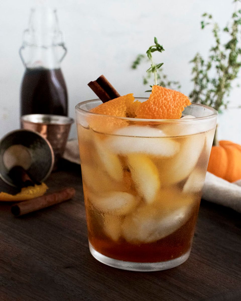 Fall Spiced Old Fashioned Cocktail