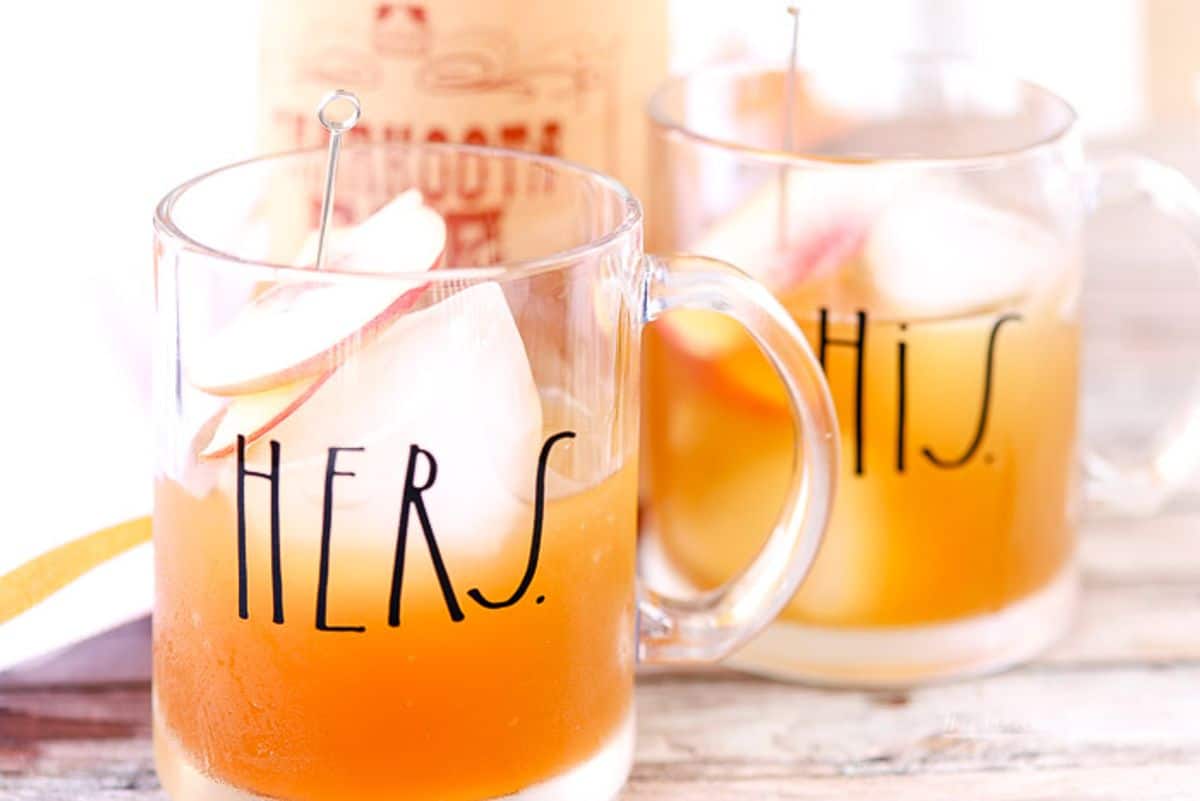 White Peach + Apple Cider Cocktail