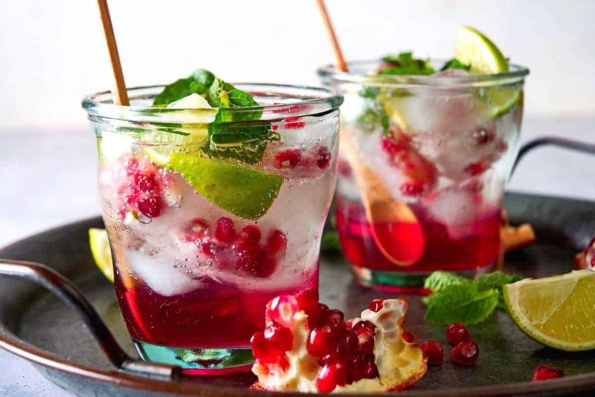 Pomegranate Mojito Mocktail