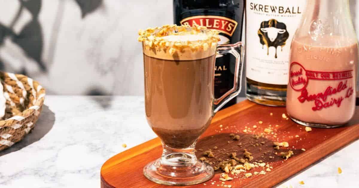 Snickers Irish Coffee with Skrewball and Baileys