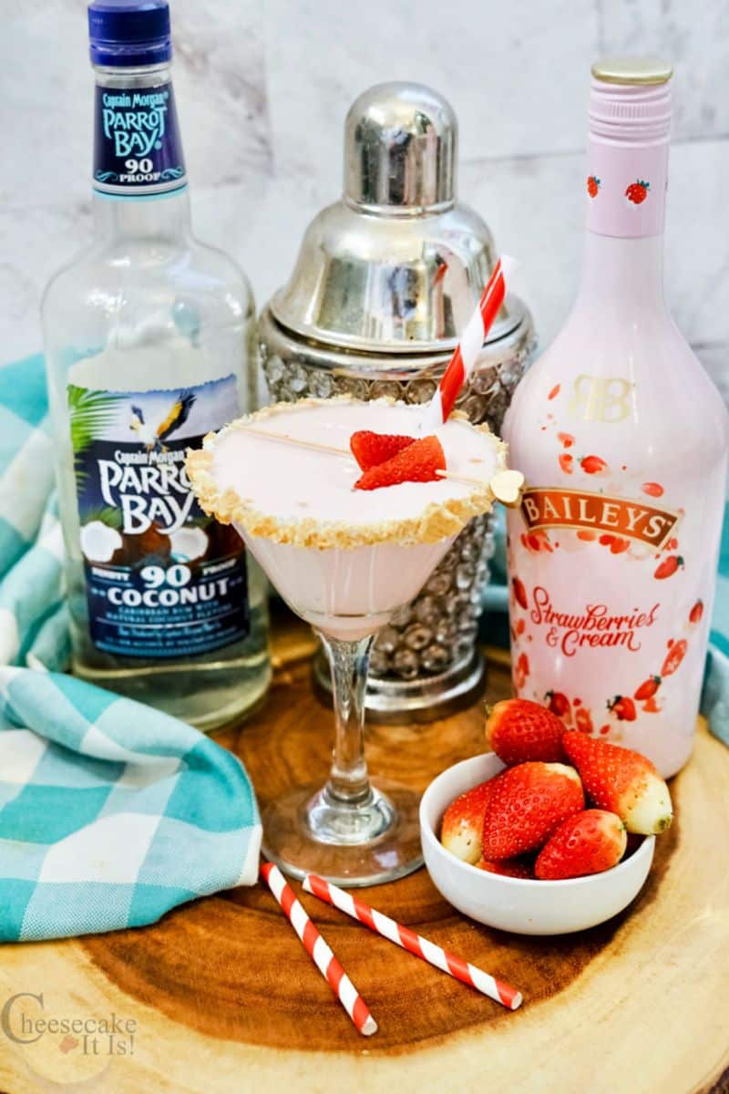 Cheesecake Strawberry Shortcake Martini