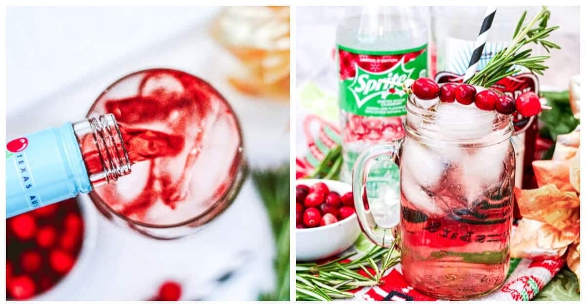 Christmas Cranberry Vodka Spritzer -- Only 2 Ingredients!