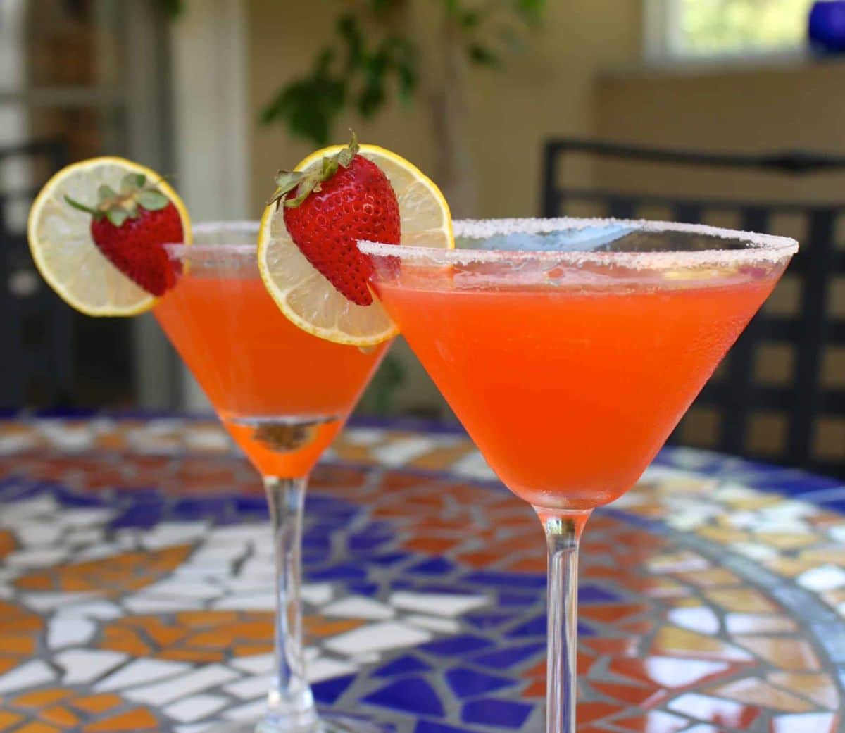 Fresh Strawberry Lemon Drop Martini