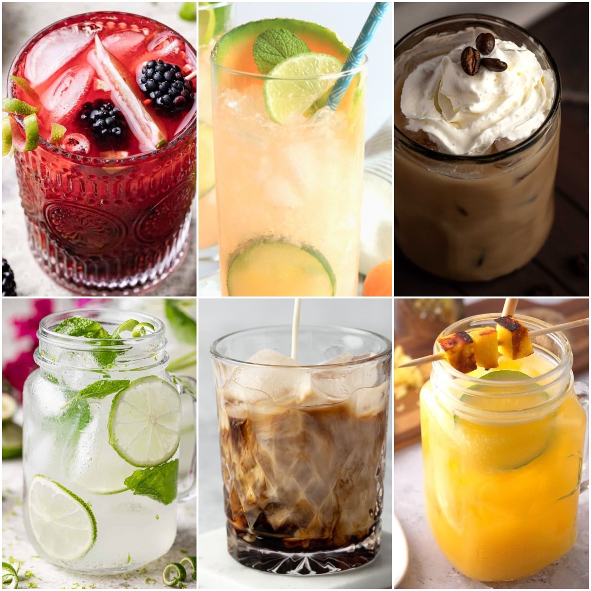 photo collage of the most unusual drinks