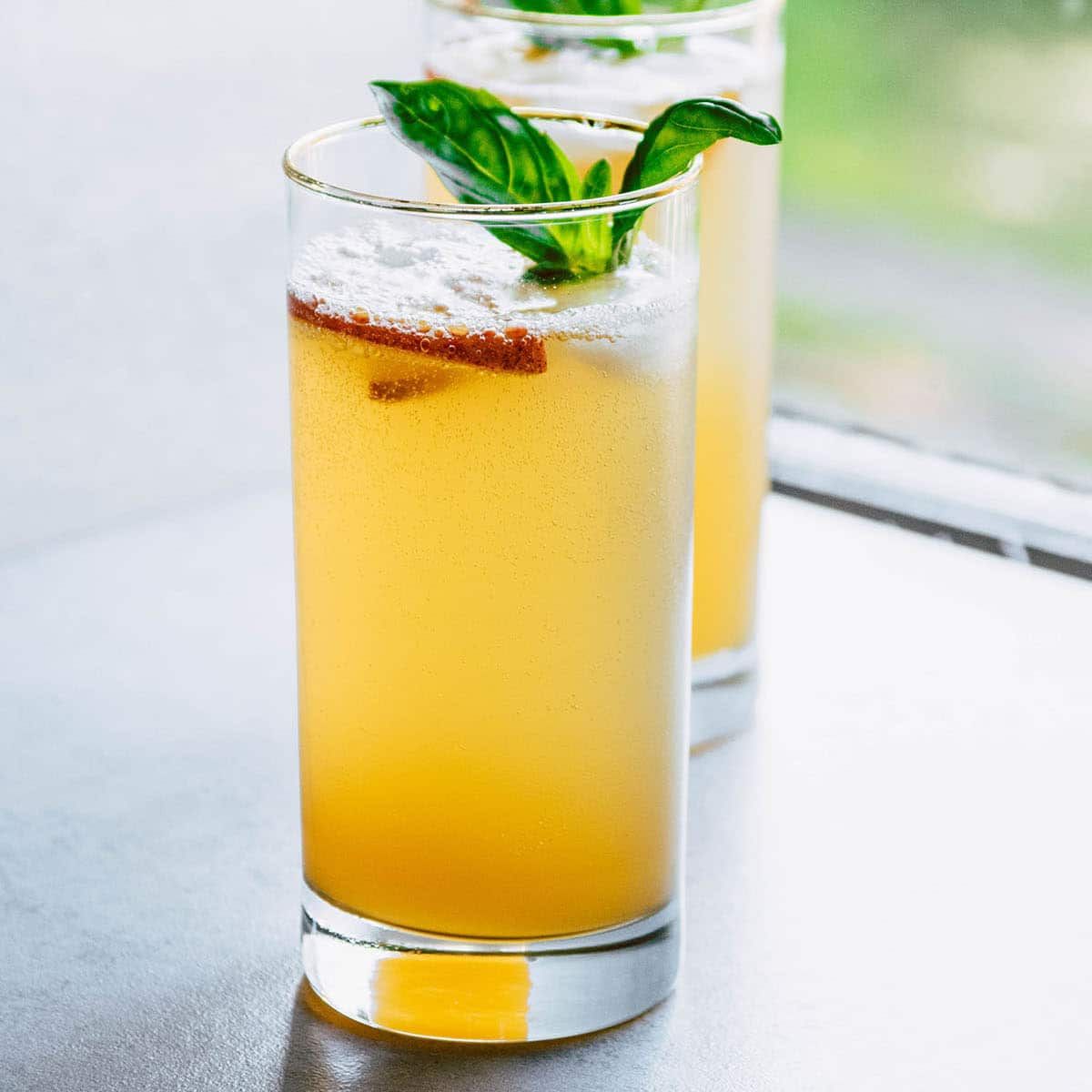 Peach Bourbon Spritzers