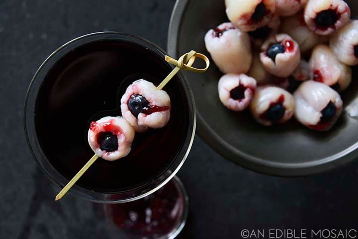 Bloody Eyeball Sangria Cocktail (A Spooky Halloween Cocktail Recipe)