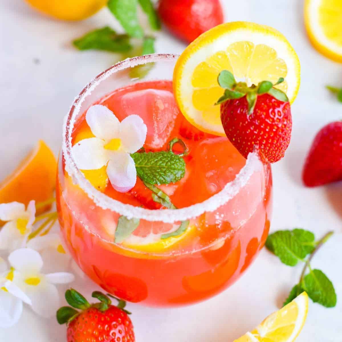 Strawberry Basil Lemonade