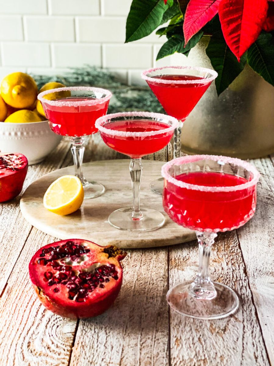 Pomegranate Lemon Drop Martini