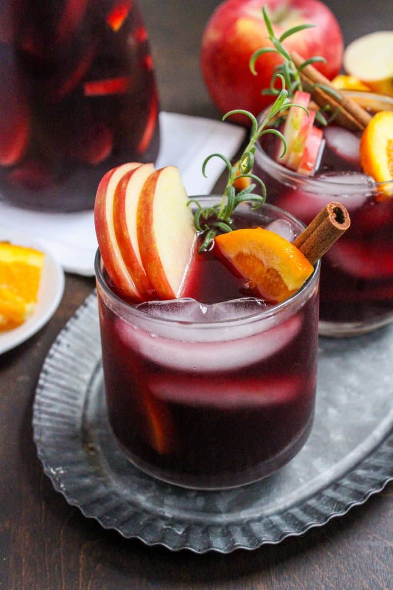 Fall Sangria Recipe with Apple Cider & Bourbon (Enjoy Iced or Hot!)