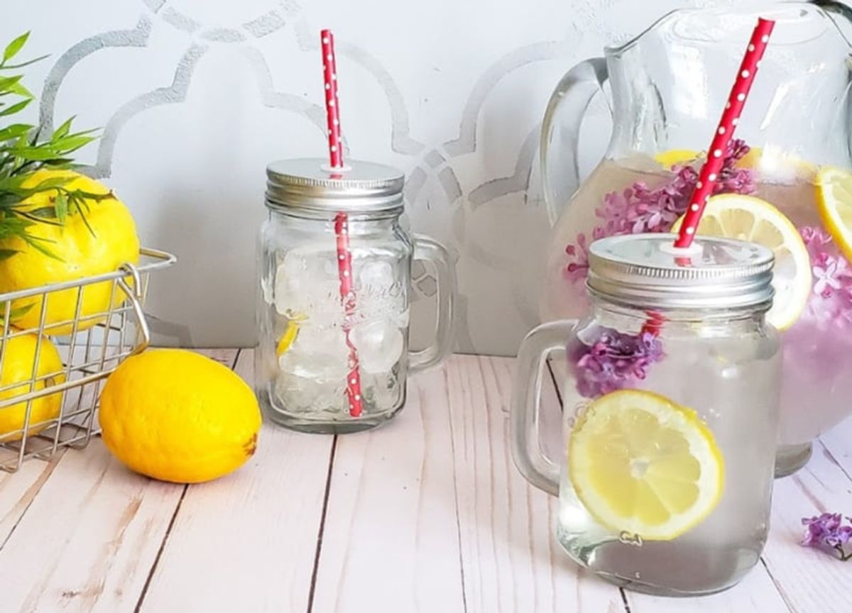 Easy Lilac Lemonade Recipe With Fresh Lilacs or Syrup