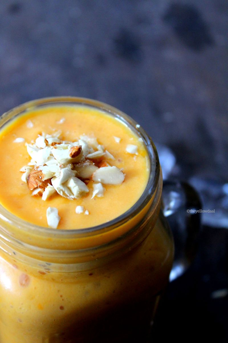 Mango & Banana DryFruit Breakfast Smoothie - Theyellowdaal