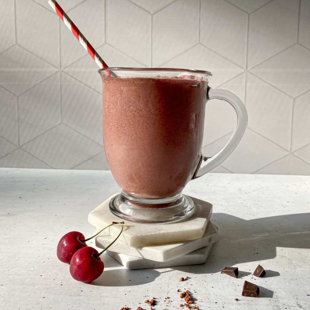 Chocolate Cherry Smoothie - Happy Honey Kitchen