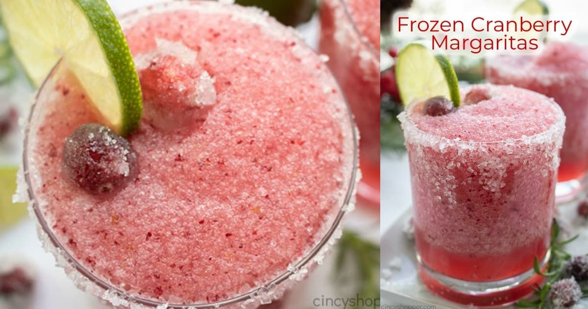 Frozen Cranberry Margaritas are a fun and Festive Holiday Beverage!