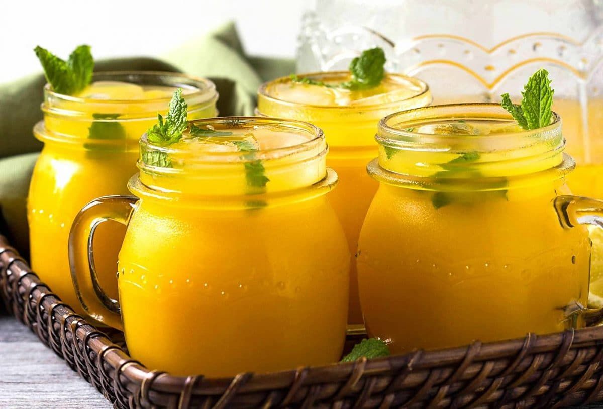 Refreshing Homemade Mango Lemonade - Watch What U Eat