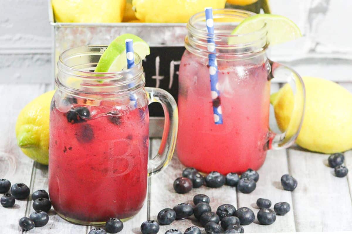 Blueberry Lemonade Recipe with a Lime Twist