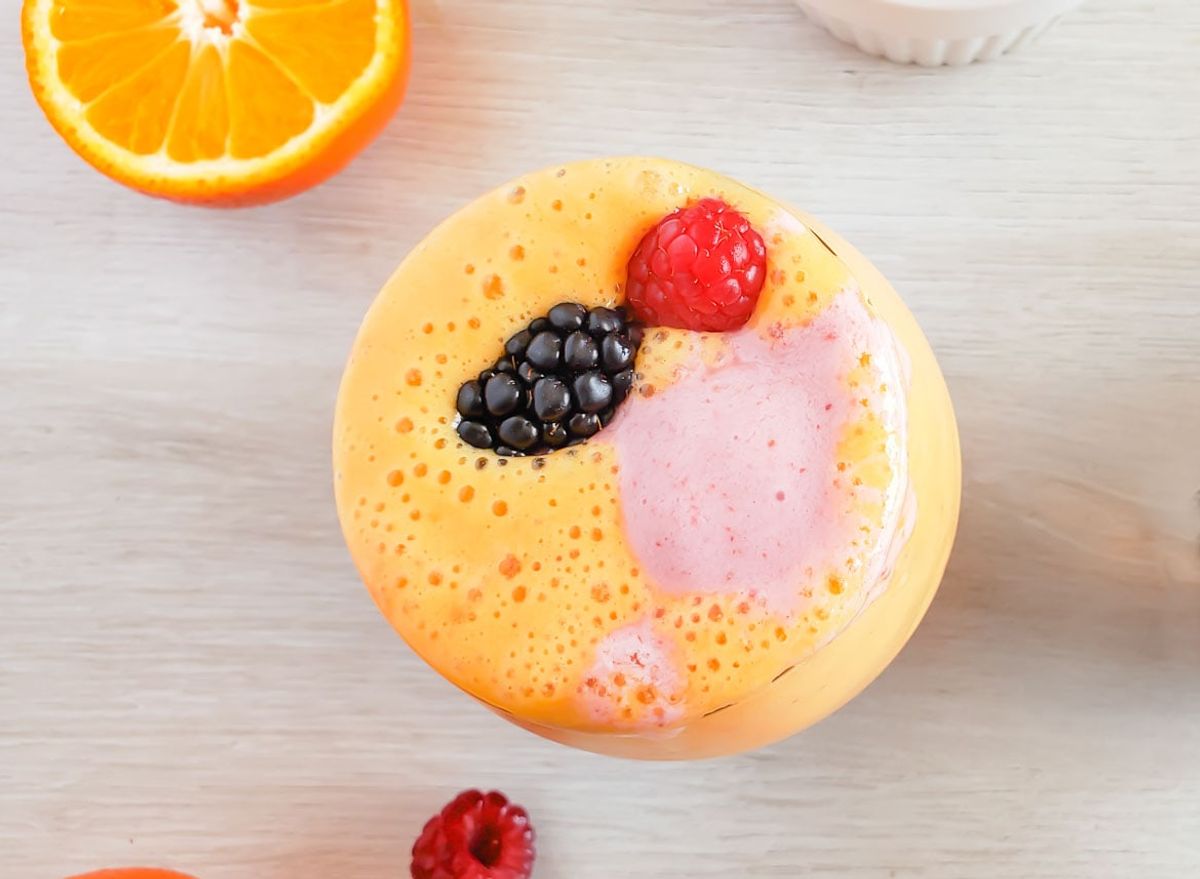 Mango Berry Layered Smoothie