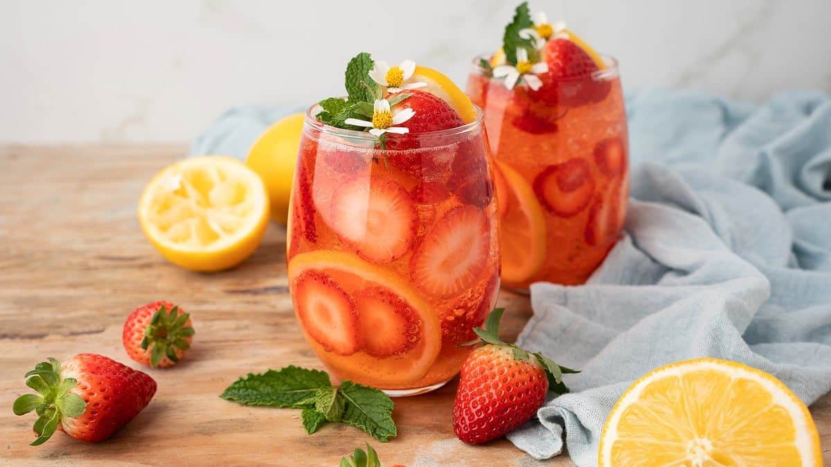 Refreshing Sparkling Strawberry Lemonade
