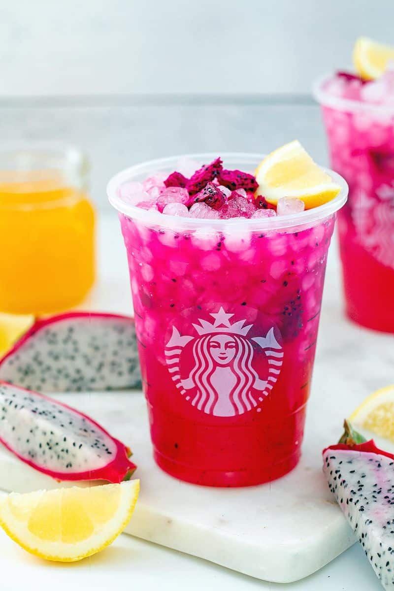 Mango Dragonfruit Lemonade {Starbucks Copycat}