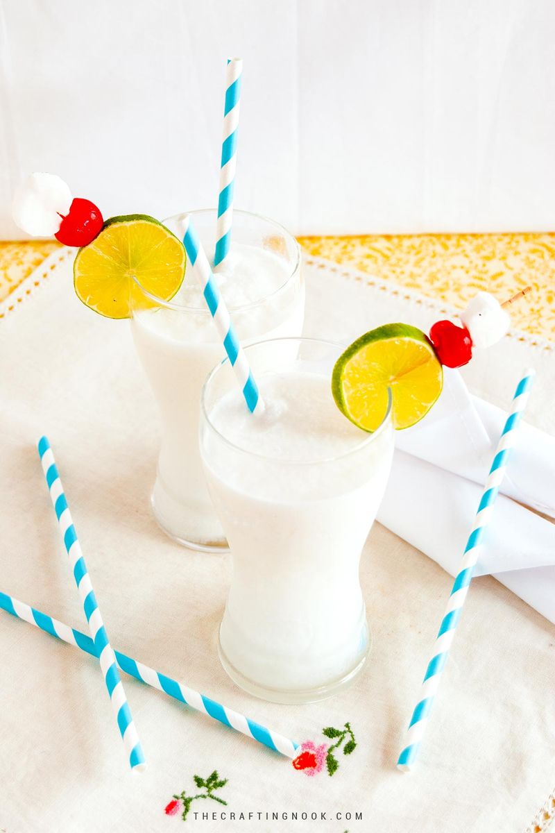 Frozen Coconut Limeade Drink with Malibu