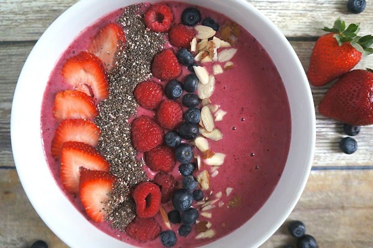 Almond Mixed Berry Smoothie Bowl Recipe - Your Breakfast Is Served!